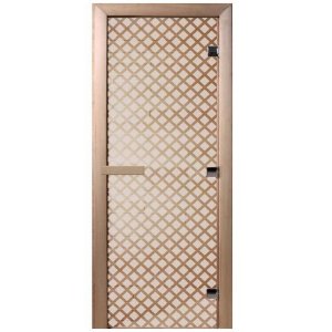 Дверь для бани Doorwood DW00107 700х1900 мм сатин Мираж