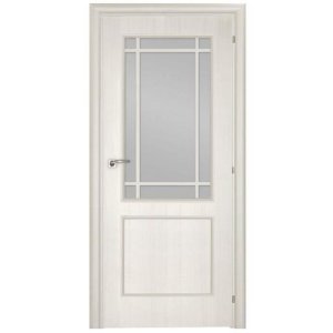 Дверное полотно Mario Rioli Saluto 219l CPL Белый палисандр правое с петлями и сантехническим замком хром