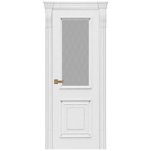 Дверное полотно остекленное Эмалит Диана белая эмаль
