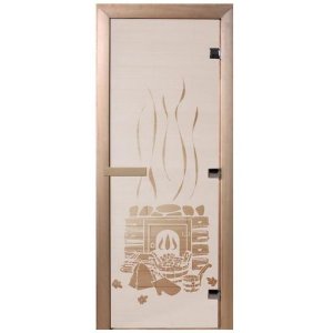 Дверь для бани Doorwood DW00068 800х2000 мм сатин Банька
