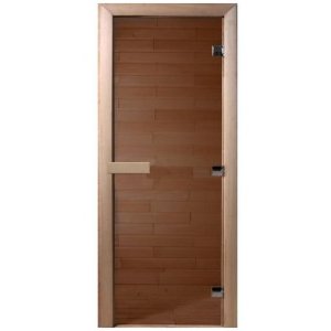 Дверь для бани Doorwood DW00001 700х1900 мм бронза  Теплый день