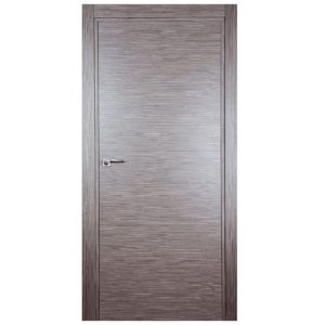 Дверное полотно Mario Rioli Linea 100 шпон дуб серый левое со скрытыми петлями и сантехническим замком хром
