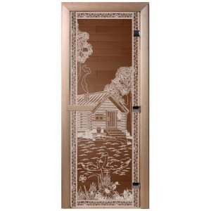 Дверь для бани Doorwood DW00919 800х2000 мм бронза Банька в лесу