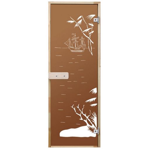 Дверь для бани DoorWood Бронза Голубая Лагуна