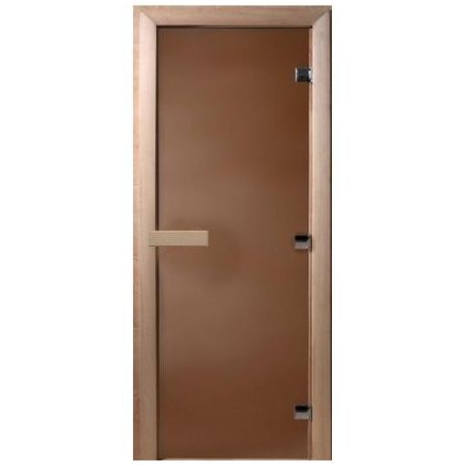 Дверь для бани Doorwood DW00020 600х1900 мм Бронза матовая