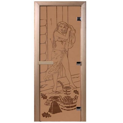 Дверь для бани Doorwood DW00089 700х1900 мм бронза матовая Дженифер