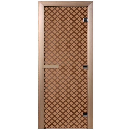 Дверь для бани Doorwood DW00105 700х1900 мм бронзовая матовая Мираж