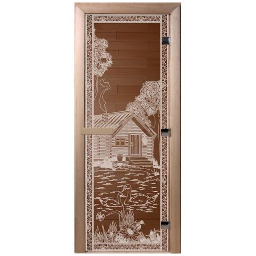 Дверь для бани Doorwood DW00918 700х1900 мм бронза Банька в лесу