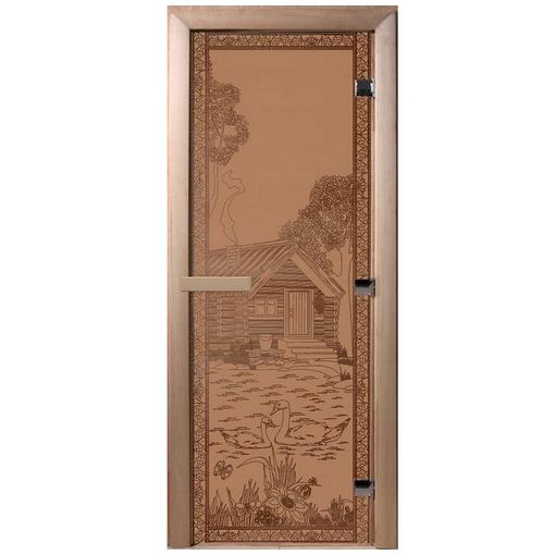 Дверь для бани Doorwood DW00922 800х2000 мм бронза матовая Банька в лесу