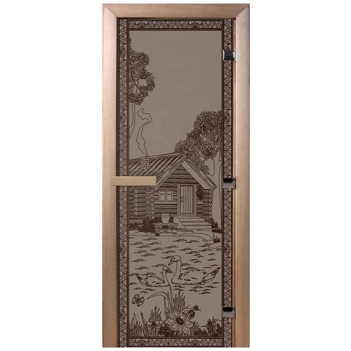 Дверь для бани Doorwood DW00926 700х1900 мм Черный жемчуг матовая Банька в лесу