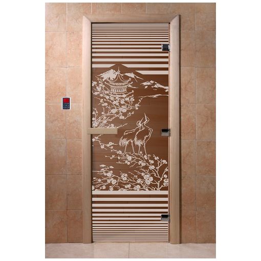 Дверь для бани Doorwood DW01305 800х2000 мм бронза Япония