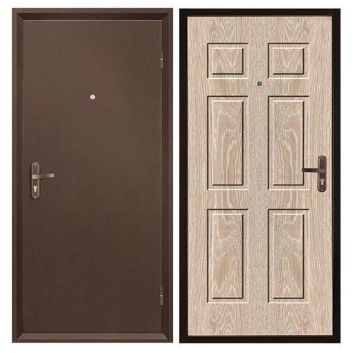 Дверь входная металлическая Промет Б3 Мастер Антик Медный 850x2050 мм левая