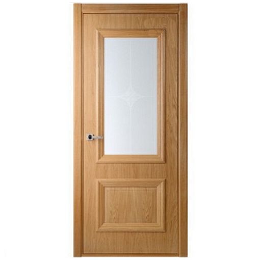 Дверное полотно Belwooddoors Франческо Шпон Дуб со стеклом мателюкс