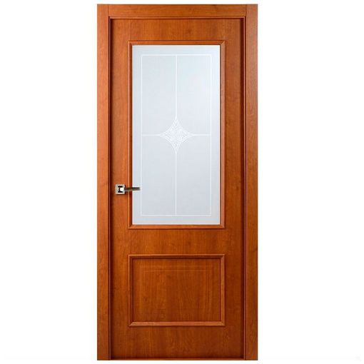 Дверное полотно Belwooddoors Палермо Орех грецкий со стеклом Мателюкс