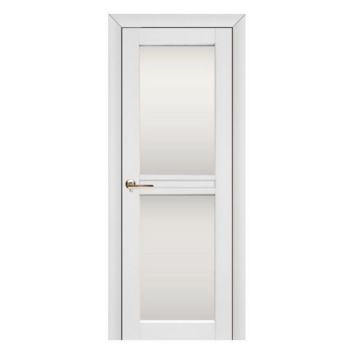 Дверное полотно Европан Элегант 4 белое стекло