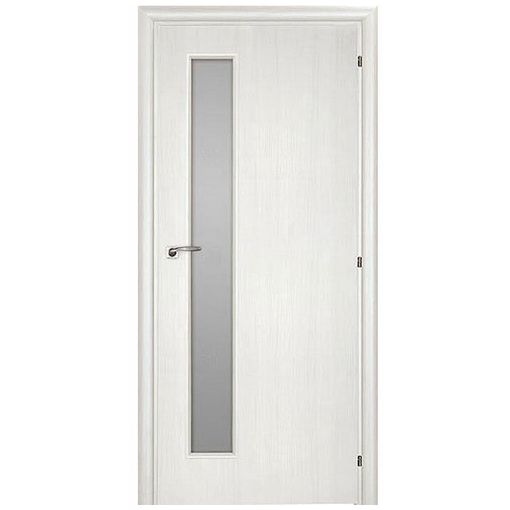 Дверное полотно Mario Rioli Saluto 201f CPL Белый палисандр правое с петлями и сантехническим замком хром