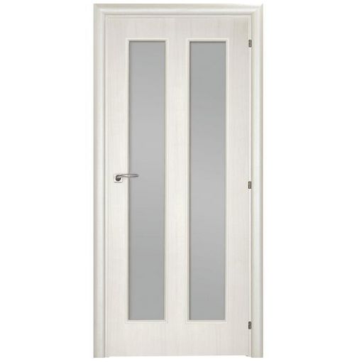 Дверное полотно Mario Rioli Saluto 202v CPL Белый палисандр левое с петлями и сантехническим замком хром