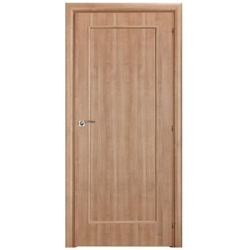 Дверное полотно Mario Rioli Saluto 210 CPL Зимняя вишня правое с петлями и сантехническим замком хром