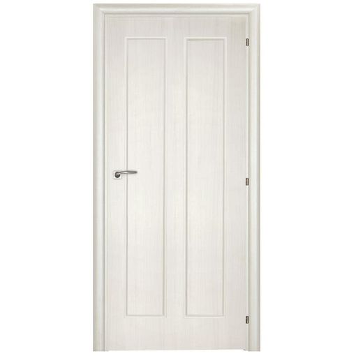 Дверное полотно Mario Rioli Saluto 220v CPL Белый палисандр правое с петлями и сантехническим замком хром