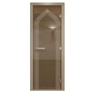 Дверь для хамама Doorwood Alum DW00179 700х1900 мм бронза Арка