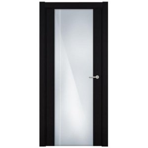 Дверное полотно Status Futura 331 Дуб черный стекло каленое с гравировкой