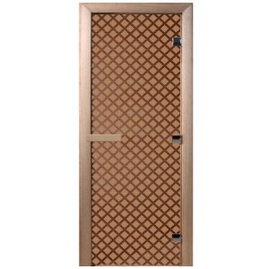 Дверь для бани Doorwood DW00106 800х2000 мм бронзовая матовая Мираж