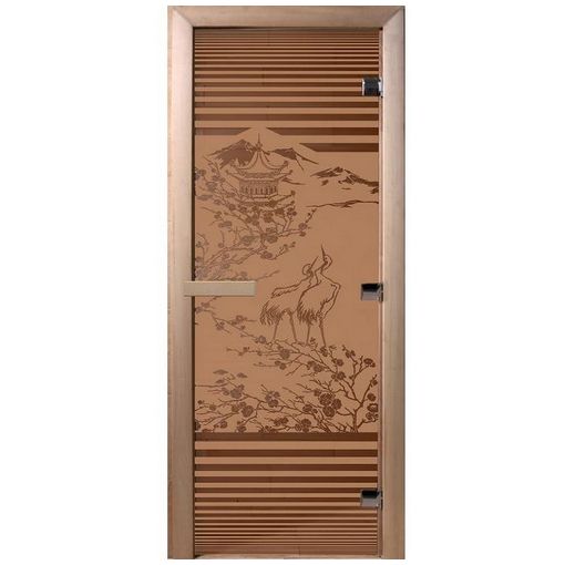 Дверь для бани Doorwood 700х1900 мм бронза матовая Япония