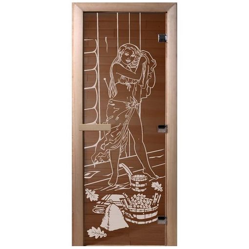 Дверь для бани Doorwood DW00088 800х2000 мм бронза Дженифер