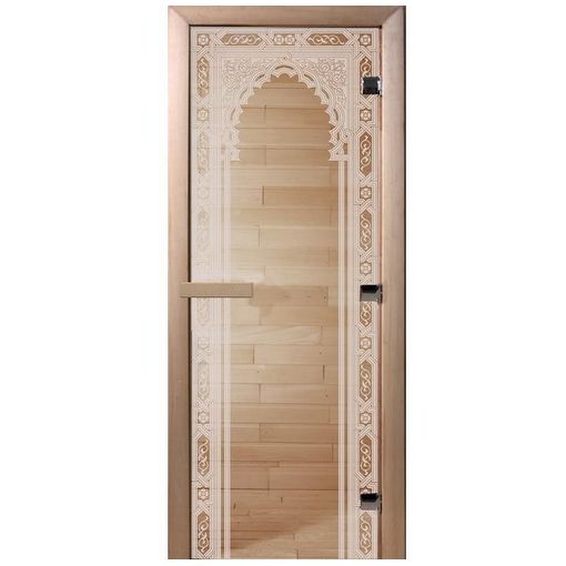Дверь для бани Doorwood DW01027 700х1900 мм прозрачная Восточная арка
