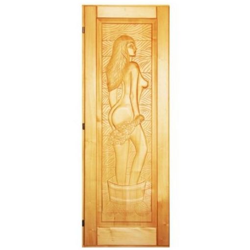 Дверь для бани Kamenka Женщина кавказская липа