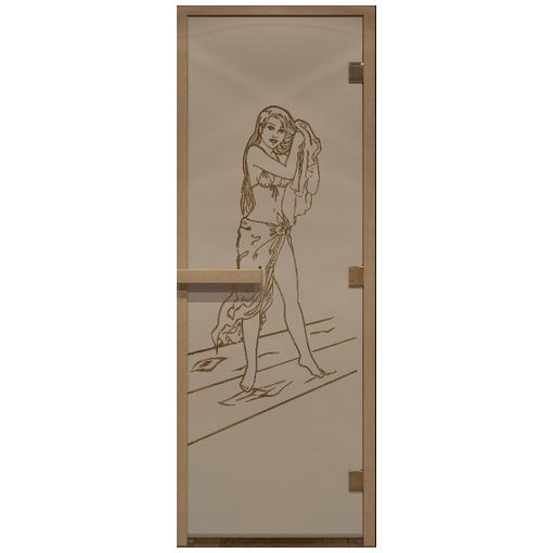 Дверь для бани стеклянная DoorWood DW00090 Дженифер матовая Бронза 800х2000 мм