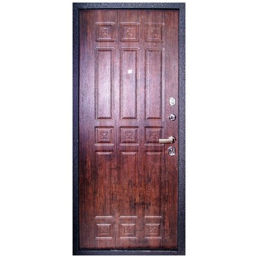 Дверь металлическая Pro-tec Неаполь Темный Орех левая 960 мм