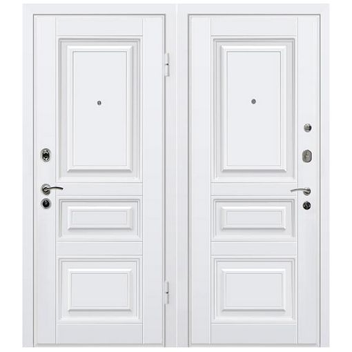Дверь входная металлическая МеталЮр М11 860х2050 мм левая МДФ 12 мм белый