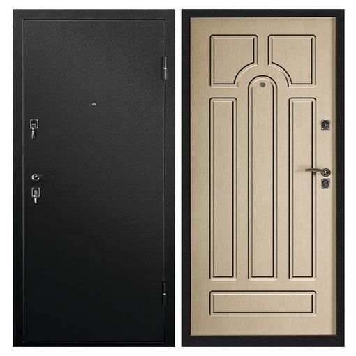 Дверь входная металлическая Промет С1 Аккорд Черный Муар 880x2050 мм правая