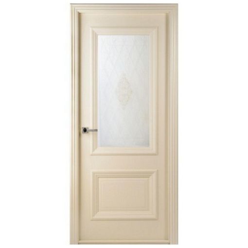 Дверное полотно Belwooddoors Франческо шпон Слоновая кость со стеклом 34 мателюкс