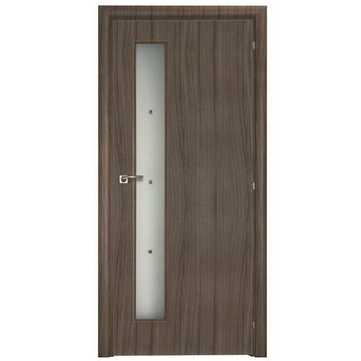 Дверное полотно Mario Rioli Saluto 201f CPL Серый палисандр правое с петлями и сантехническим замком хром
