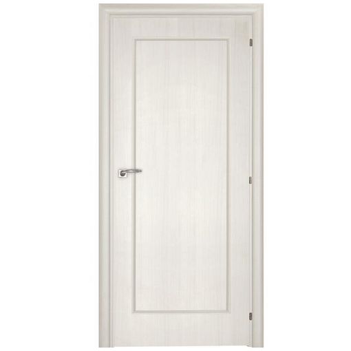 Дверное полотно Mario Rioli Saluto 210 CPL Белый палисандр левое с петлями и сантехническим замком хром
