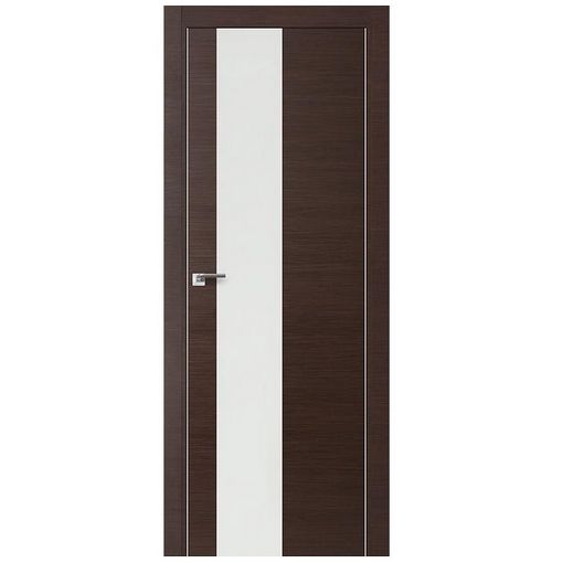 Дверное полотно Profil Doors 5Z экошпон Венге кроскут стекло белое с врезкой под магнитный замок и скрытые петли