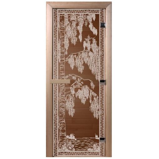 Дверь для бани Doorwood DW00900 700х1900 мм бронза Березка