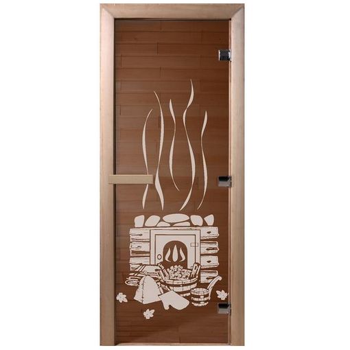 Дверь для бани Doorwood DW01314 700х1900 мм бронза Банька