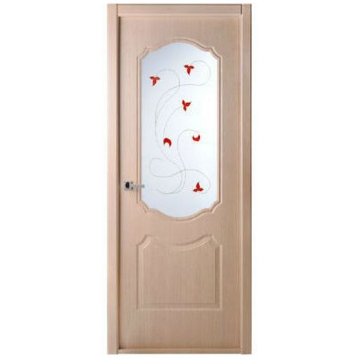 Дверное полотно Belwooddoors Перфекта со стеклом Витраж Клен серебристый