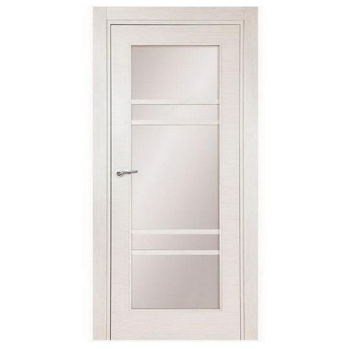Дверное полотно Mario Rioli Linea 405L шпон дуб палевый левое со скрытыми петлями и сантехническим замком хром