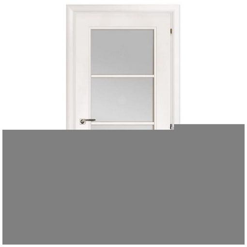 Дверное полотно Mario Rioli Saluto 204l CPL Белый правое с петлями и сантехническим замком хром