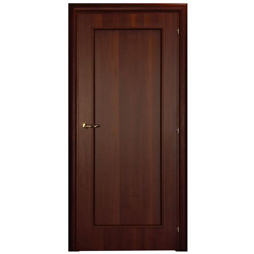 Дверное полотно Mario Rioli Saluto 210 CPL Орех правое с петлями и сантехническим замком латунь