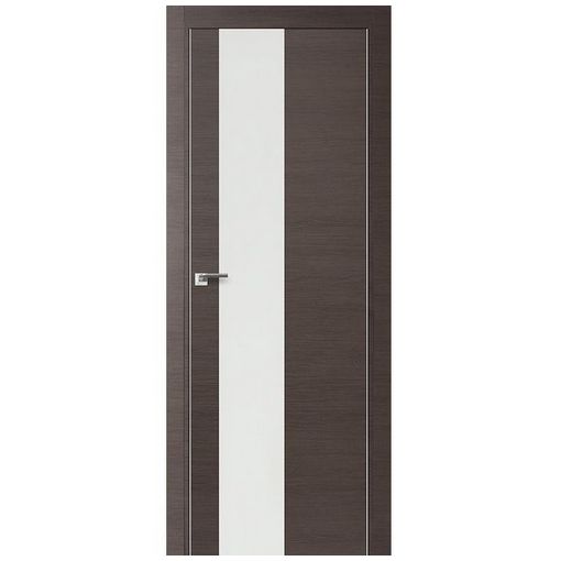 Дверное полотно Profil Doors 5Z экошпон Грей кроскут стекло белое с врезкой под магнитный замок и скрытые петли