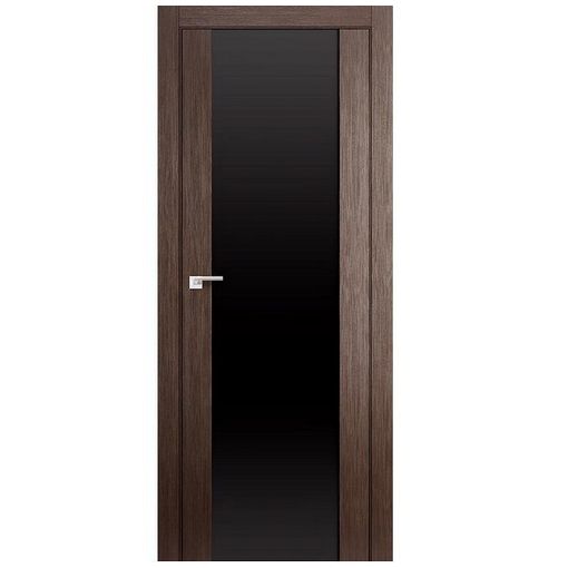 Дверное полотно ProfilDoors 8х экошпон Венге мелинга черный триплекс
